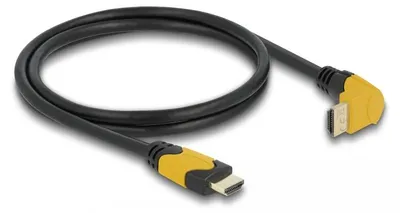 Produktbild von Delock High Speed HDMI Kabel Stecker gerade zu Stecker 90° oben gewinkelt 1 m