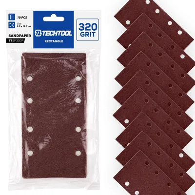 Obrázok produktu pre TECHTOOL TTSP320R brúsne papiere P320 185 × 93 mm, 10 ks