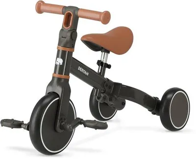 Produktbild von Deryan Jaime Luxe 2-in-1 Laufrad – Kinderfahrrad mit Pedalen – Schwarz