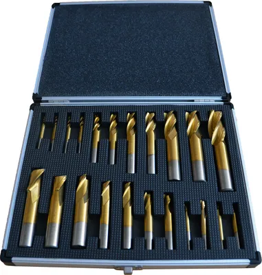 Produktbild von PAULIMOT Fingerfräser- / Schaftfräser-Set 22-teilig titanbeschichtet