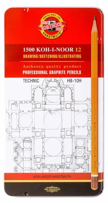 Immagine prodotto di Ołówek grafitowy Art Koh-I-Noor HB 10H 1502/I 12 sztuk