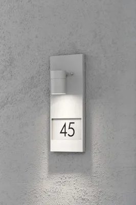 Produktbild von Konstsmide Modena Number grau lackiertes Aluminium, klares Glas, Reflektor 7655-300
