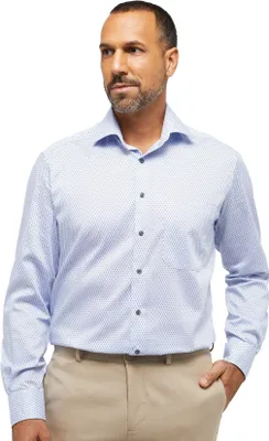 Produktbild von Eterna Hemd hellblau Comfort Fit bedruckte Baumwolle