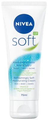 Produktbild von NIVEA Soft Creme für Gesicht, Körper und Hände, intensiv feuchtigkeitsspendend, 75-ml-Tube
