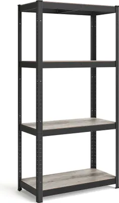 Obrázek produktu pro SONGMICS Stojící regál, 4 police, nastavitelný, 40x80x160 cm, nosnost do 520 kg
