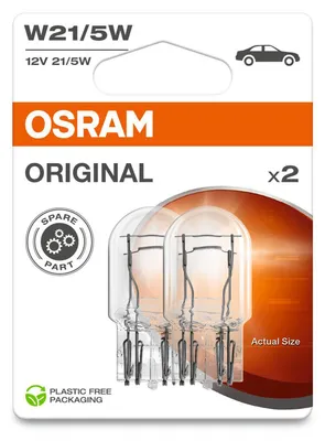 Immagine prodotto di Lampadine per auto Osram Original Line W21/5W 12 V, confezione da 2 pezzi