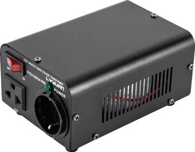 Produktbild von Spannungswandler - Step-Up/Step-Down Transformator - 220–240V↔100–110V - 500 VA - 50/60 Hz - Einphasig - Tragbar - Schwarz