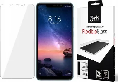 Obrázok produktu pre 3MK Flexibilné ochranné sklo pre Xiaomi Redmi Note 6 Pro, 0,2 mm, tvrdosť 7H