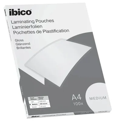 Produktbild von Ibico 627309, Transparent, Glänzend, A4, Thermodruck, 0,1 mm, 100 Stück(e)