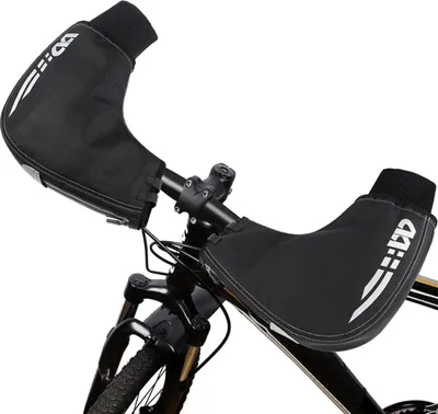 Produktbild von 1 Paar Fahrradlenker Warme Handschuhe Winddichte Motorradhandschuhe Handwaermer fuer kaltes Wetter fuer Strassen-MTB-Pendlerfahrraeder Wasserfeste Lenkerhandschuhe