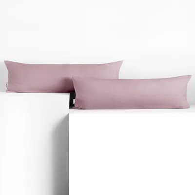 Produktbild von Seitenschläferkissenbezug 2er Set 20x145 cm Kissenbezug Kissenbezüge Baumwolle Seitenschläfer Stillkissen Altlila