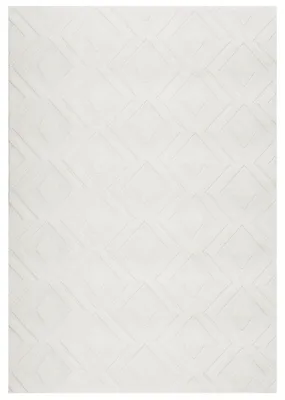 Obrázok produktu pre BELIANI, koberec, krémová farba, tkaný, obdĺžnikový, 160 x 230 cm, geometrický vzor, Jacquard, protišmykový, moderný, vhodný pre podlahové kúrenie, obývacia izba, spálňa