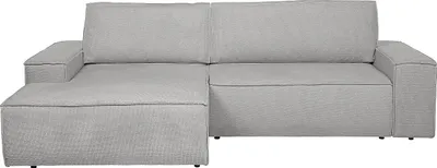 Produktbild von Linke Eckschlafcouch mit grauem Strukturbezug - AMELIA