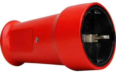 Produktbild von KOPP Schutzkontakt-Schalenkupplung 182712001, klein, Knickschutz, rot