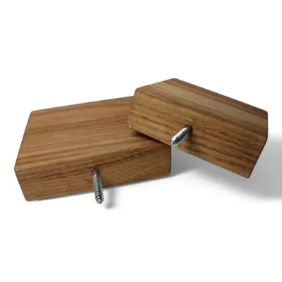 Zdjęcie produktu dla Mini półka z litego dębu z prostą krawędzią 12,5x12,5x4cm, dębowa półka, drewniana półka ścienna z mocowaniem