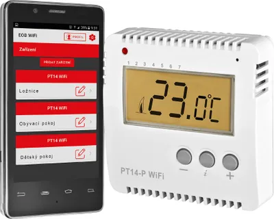 Produktbild von EOB Raumthermostat 667, mit WLAN, PT14-P, weiß