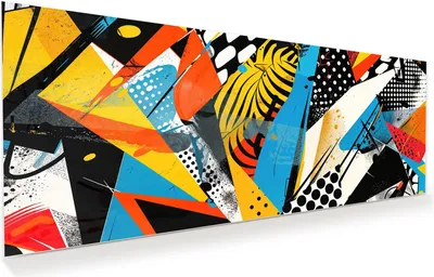 Produktbild von Glasbild 150x60cm in XXL für Wohnzimmer, Schlafzimmer Motiv Abstrakte Kunst