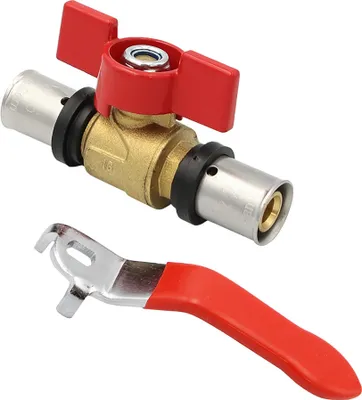 Produktbild von Pipetec Press-Kugelhahn Absperrhahn 16x2 mm TH Kontur Verbundrohr Heizung