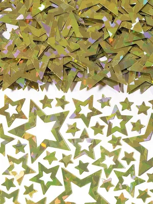 Produktbild von Folienkonfetti Star shimmer gold