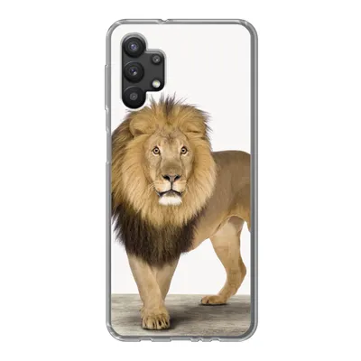 Produktbild von MuchoWow® Handyhülle Schutzhülle Hülle für Samsung Galaxy A32 5G Jungen - Löwe - Tiere - Kinder - Mädchen Silikon Softcase Handy Hülle - Softcase
