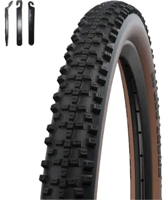 Produktbild von 1 x Schwalbe Smart Sam ADDIX Performance Line Fahrradreifen 29 x 2,60 (65-622) Schwarz/Bronze inkl. Reifenheber