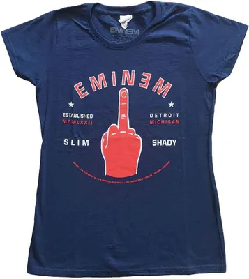 Produktbild von Eminem Frauenshirt XL Navyblau Detroit Finger