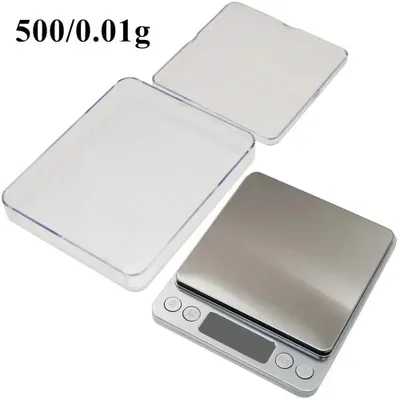 Produktbild von 3-kg-Digitalwaage mit 0,1-g-Auflösung, LCD-Anzeige und Stückzählfunktion für Küche, Schmuck und Post - 500g