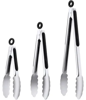 Immagine prodotto di Pinze da cucina set - Acciaio inossidabile - 12 cm, 23 cm, 30 cm - Per barbecue e buffet