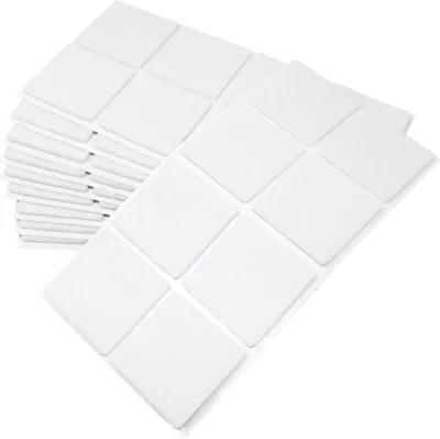 Produktbild von Adsamm® | 80 x selbstklebende Filzgleiter / Weiß / 50x50 mm / quadratisch / Möbelgleiter aus Filz mit 3.5 mm Stärke