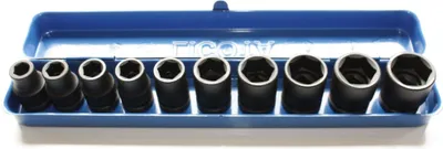 Produktbild von Schlagschraubernüsse, Schlagschrauber Nüsse Satz, 1/2 Zoll, 10-24mm, Metallkassette