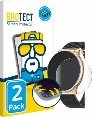 Produktbild von 2x BROTECT Fullscreen Schutzfolie für Banlvs G35 1.32" Displayschutz Folie Fullcover Klar Transparent