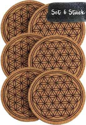 Produktbild von Keramik-Kurkentrekker-Set mit Blumen- und Okkulthematik-Design