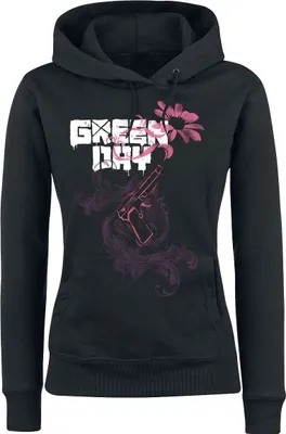 Produktbild von Green Day Kapuzenpullover Damen Gun Flower schwarz XL