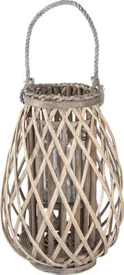 Produktbild von Clayre & Eef Windlicht Ø 27x40 cm Grau Holz