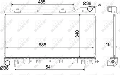 Produktbild von NRF 53595 Kühler Wasserkühler Motorkühler für SUBARU FORESTER (SF)