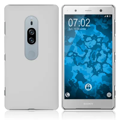 Produktbild von PhoneNatic Case kompatibel mit Sony Xperia XZ2 Premium - Hülle weiß gummiert Hard-case Cover