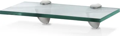 Image de Jiubiaz étagère en verre étagères murales avec support étagère en verre étagère de salle de bain étagère en verre étagère de salle de bain disque en verre support étagères en verre transparent étagère murale 30cmx0.8cm x10 cm