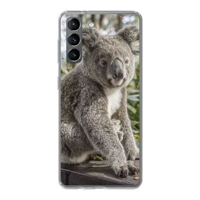 Produktbild von MuchoWow® Handyhülle Schutzhülle Hülle für Samsung Galaxy S21 Koala - Regal - Pflanzen - Kinder - Jungen - Mädchen Silikon Softcase Handy Hülle - Softcase