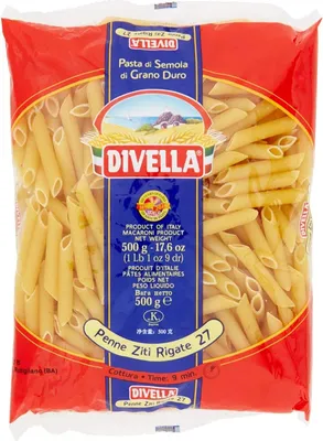 Produktbild von 10x Pasta Divella 100% Italienisch N° 27 Penne Ziti Rigate 500g