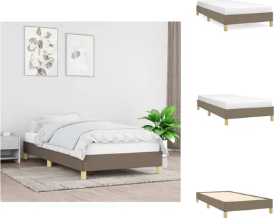 Produktbild von vidaXL Bettgestell Taupe 90x190 cm Stoff -  Betten & Bettgestelle
