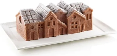Zdjęcie produktu dla Zimowa wioska 3D silikonowa forma Silikomart