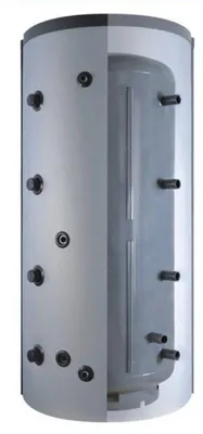 Produktbild von Kombi-Schichtspeicher 800 Liter mit zwei Wärmetauschern und 100 mm Isolierung