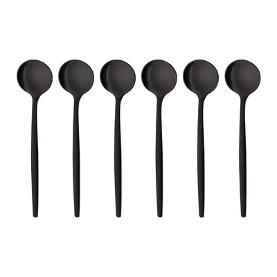 Produktbild von Espressolöffel Provence, 6-teilig, schwarz, Edelstahl, 11 cm