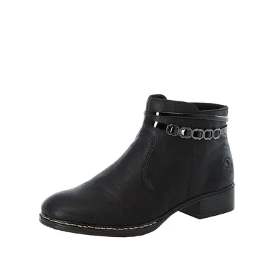 Produktbild von Rieker Damen Stiefeletten Blockabsatz 53478, Größe:38 EU, Farbe:Schwarz