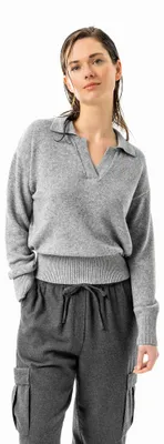 Produktbild von Damen-Pullover „Ulana“ in Grey Melange von Living Crafts
