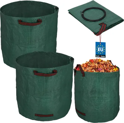 Produktbild von KOTARBAU® 2er Set Gartenabfallsack Mörtelkübel 270 L Pflanzsack Laubsack Gartenabfallsack Gartensack Gartenabfallsack Sack & Behälter Gartenabfallsäcke Rasenschnitt für Gartenabfälle Rechteckiger Sack