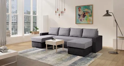 Produktbild von FRIXI BIS Schlafsofa mit Stauraum - grau/schwarz