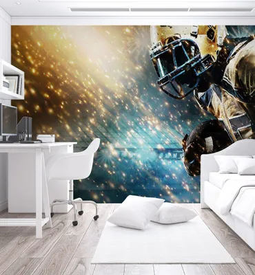 Produktbild von Fototapete Amerikanischer Football Spieler, Material:Superior Vlies 350g/qm, Größe Tapete:520 x 300cm