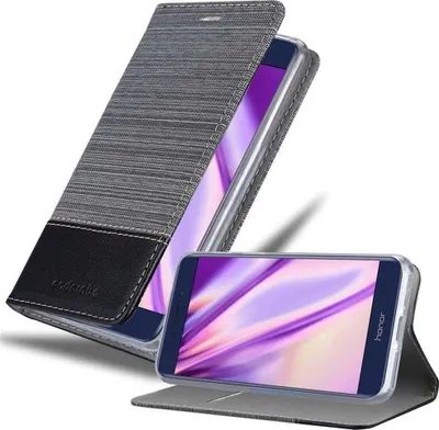 Image de Cadorabo Housse pour Honor 6C PRO Housse en gris Housse pour portable Etui Book Case Cover