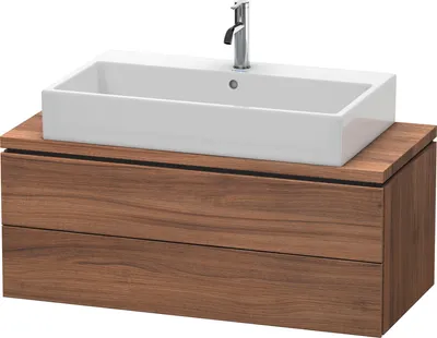 Produktbild von Konsolenunterschrank L-CUBE 400x1020x477mm nussbaum natur nussbaum natur